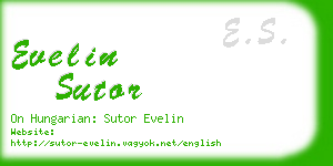 evelin sutor business card